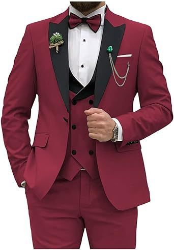 Men's three-piece suit, slim fit, formal suit for men