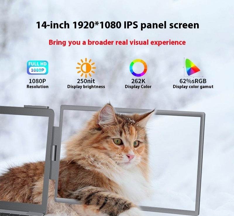 Moniteur portable à double écran pour ordinateur portable - Style & confort
