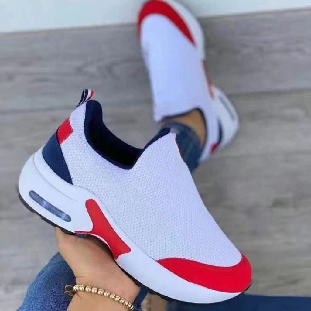 Women's Round Toe Stretch Knit Sneakers