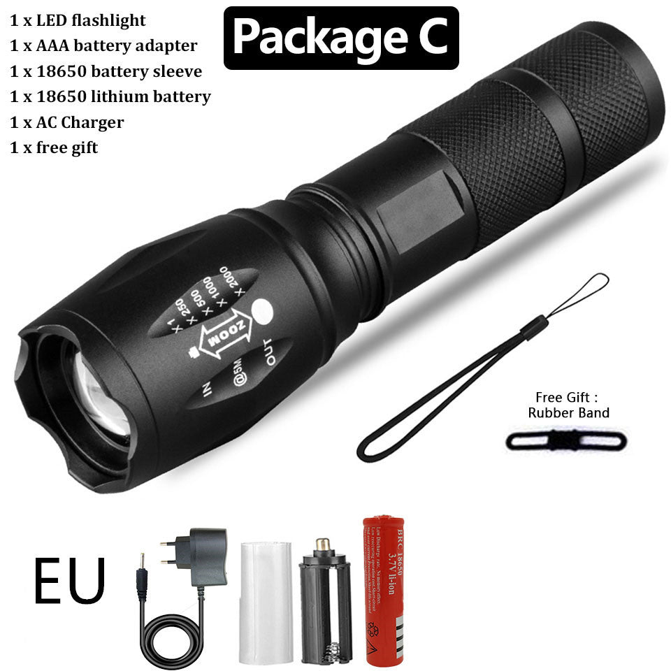 Powerful, rechargeable flashlight