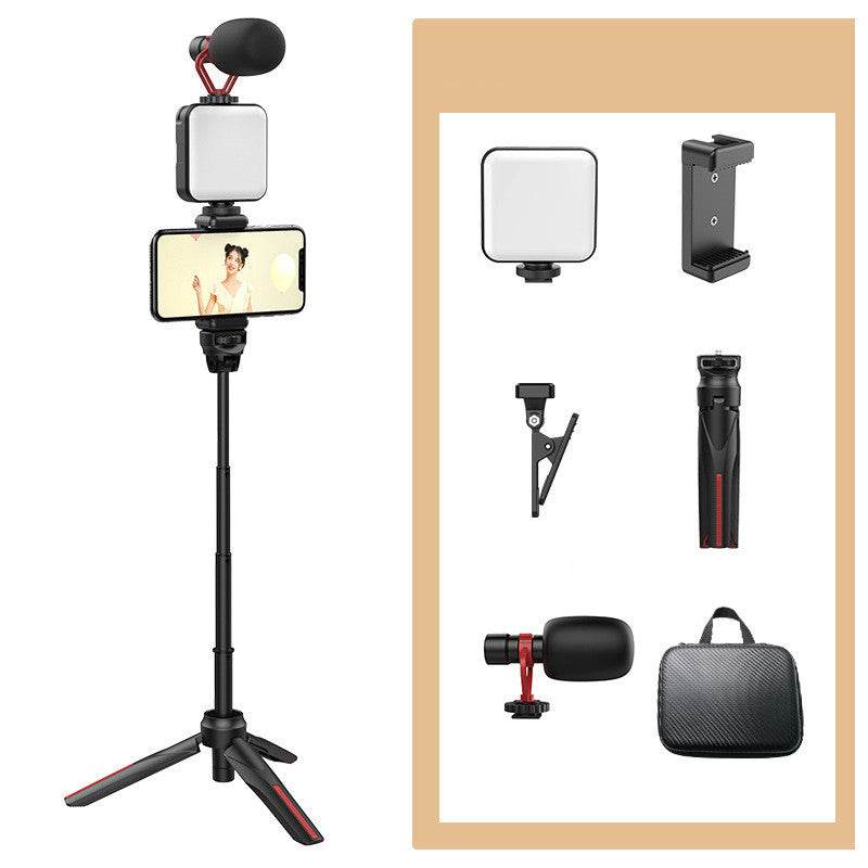 Perche à selfie pour téléphone portable avec trépied et éclairage d'appoint - Style & confort