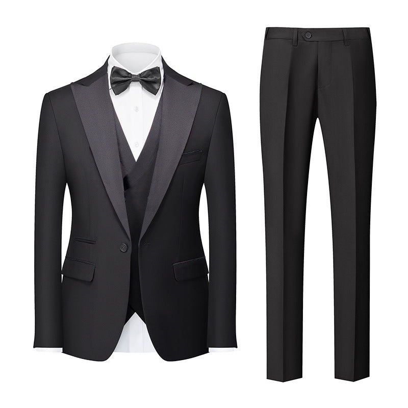 Nouveau costume trois pièces pour homme, style coréen, coupe ajustée
