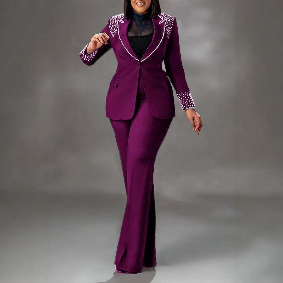 Costume deux pièces slim-fit pour femme