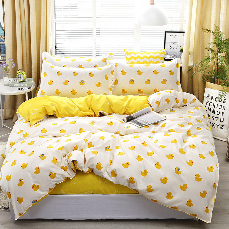Literie en polyester à imprimé simple et tendance pour la maison