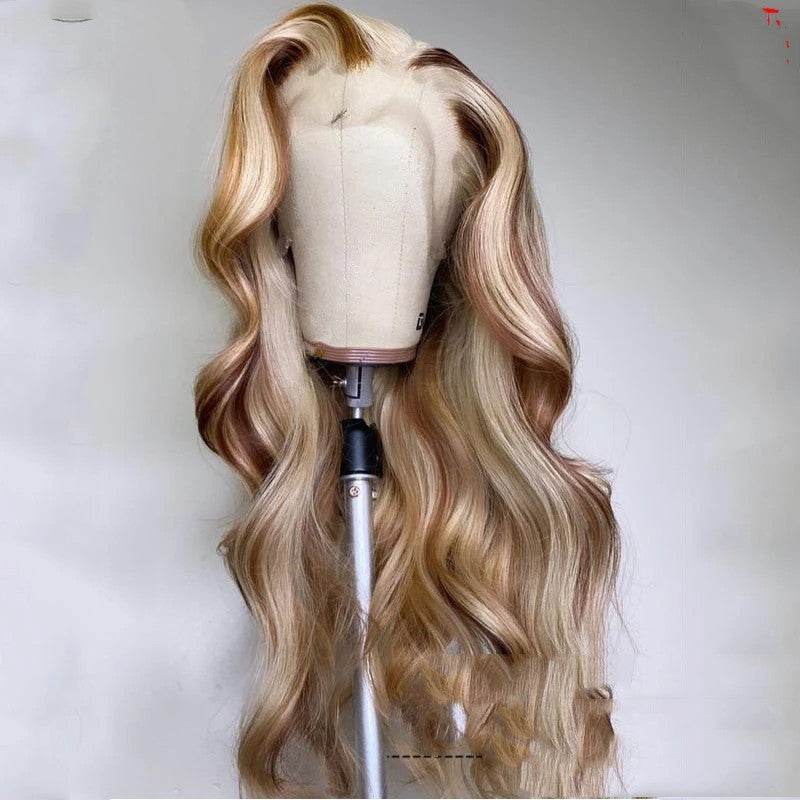 Perruque human hair de couleur blonde brune - Style & confort