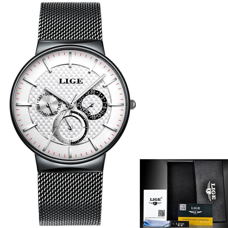 Montre à quartz ultra-mince à 6 broches - Style & confort