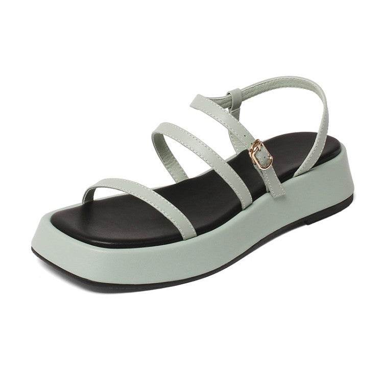 Summer Women's Soft Sole Casual Leather Platform Sports Sandals - Style & confort