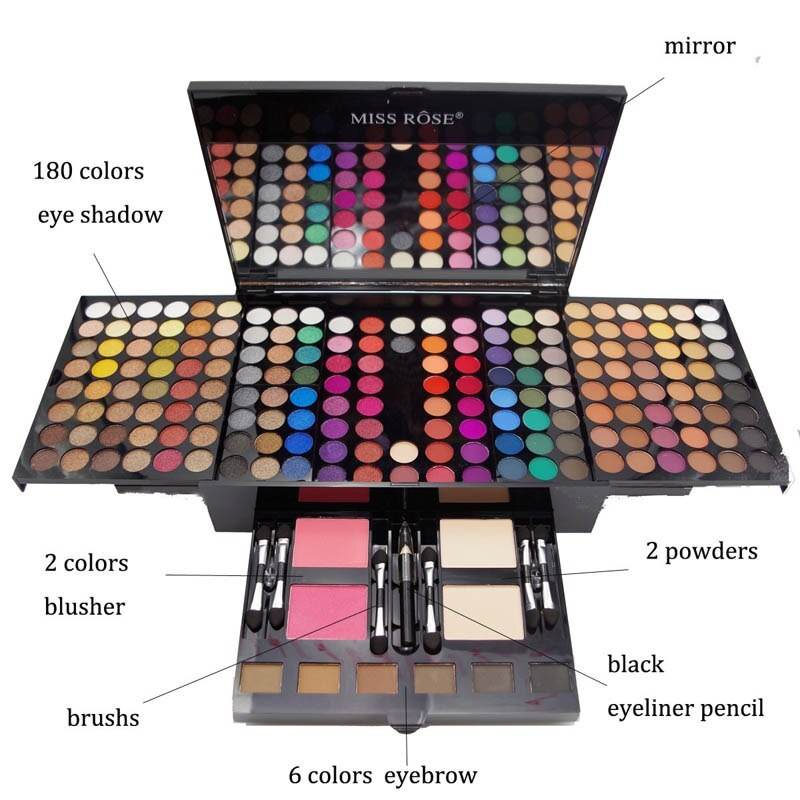 Coffret de 180 fards à paupières et blush - Style & confort
