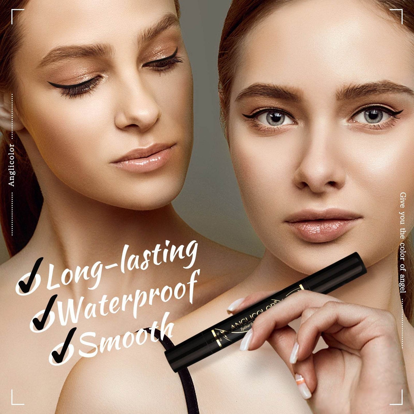 Eyeliner à double tête de maquillage imperméable et résistant à la transpiration - Style & confort