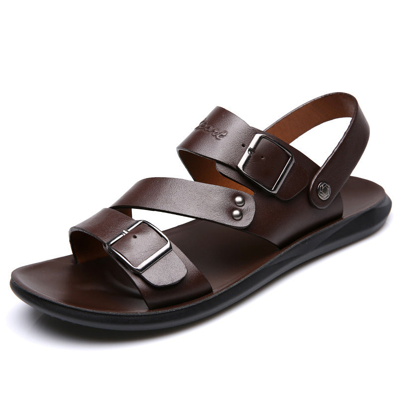 Sandales et pantoufles en cuir pour hommes