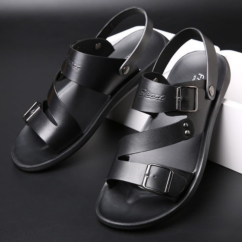 Sandales et pantoufles en cuir pour hommes