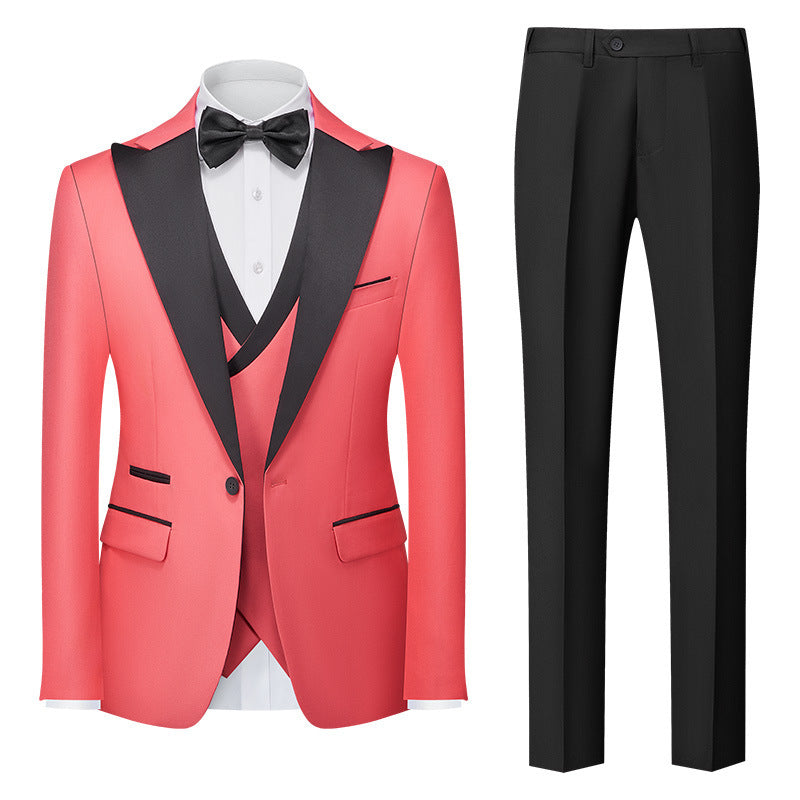 Nouveau costume trois pièces pour homme, style coréen, coupe ajustée