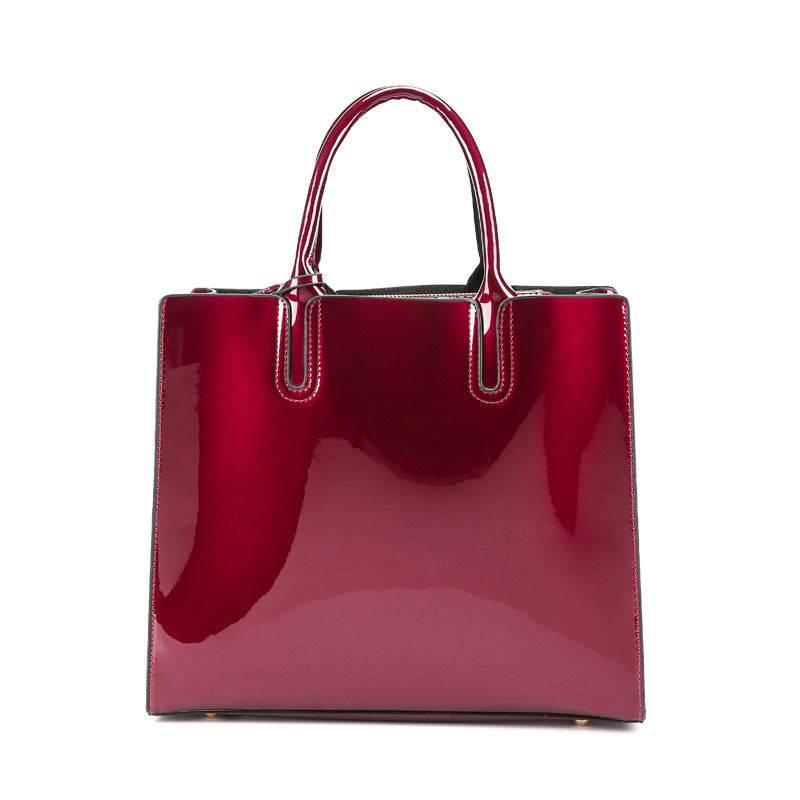 Sac à main en cuir verni brillant - Style & confort