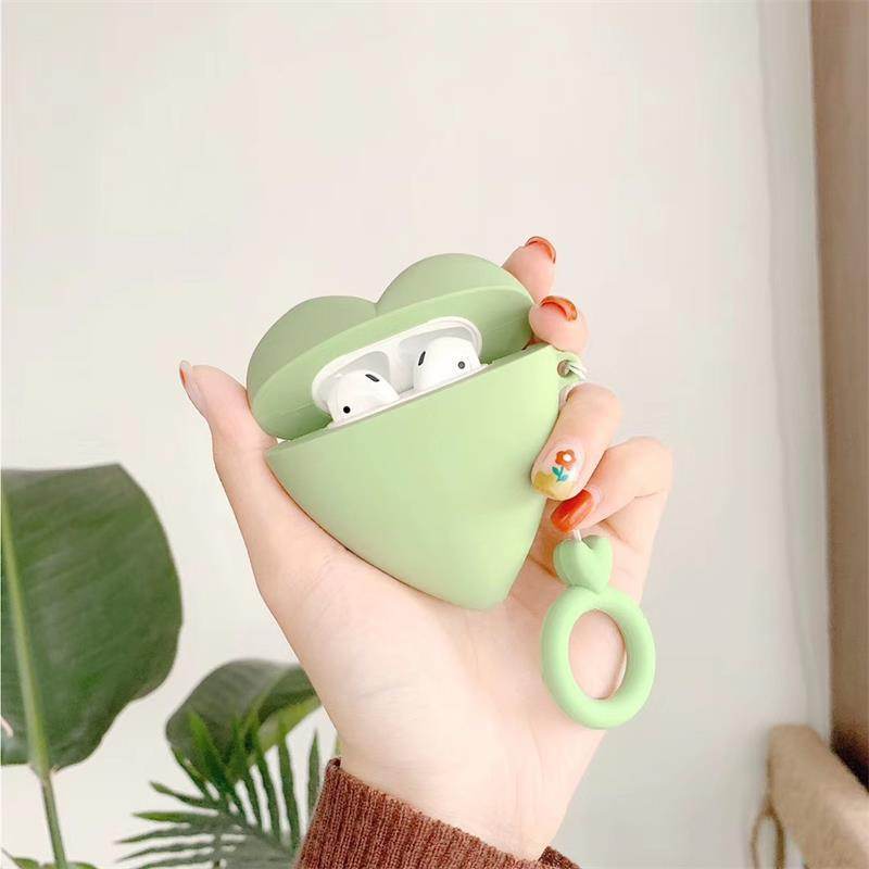 Jolie boîte à écouteurs en silicone de couleur unie - Style & confort