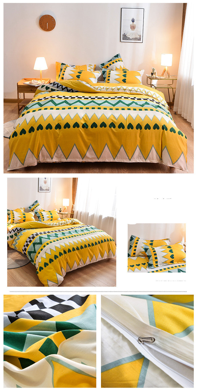 Housse de couette, literie 4Pièces