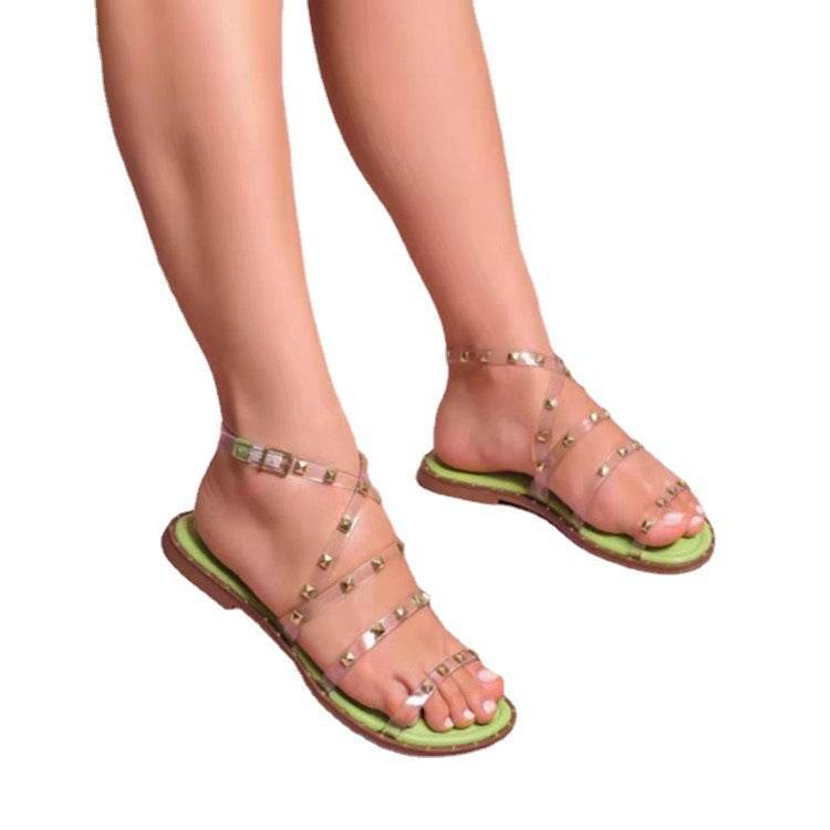 Sandales à ceinture transparentes - Style & confort