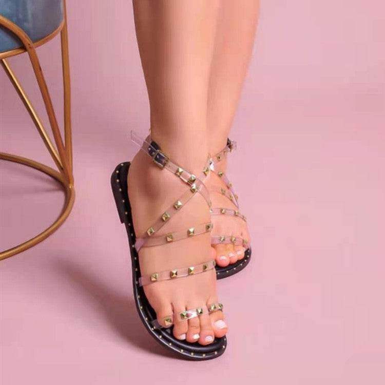 Sandales à ceinture transparentes - Style & confort