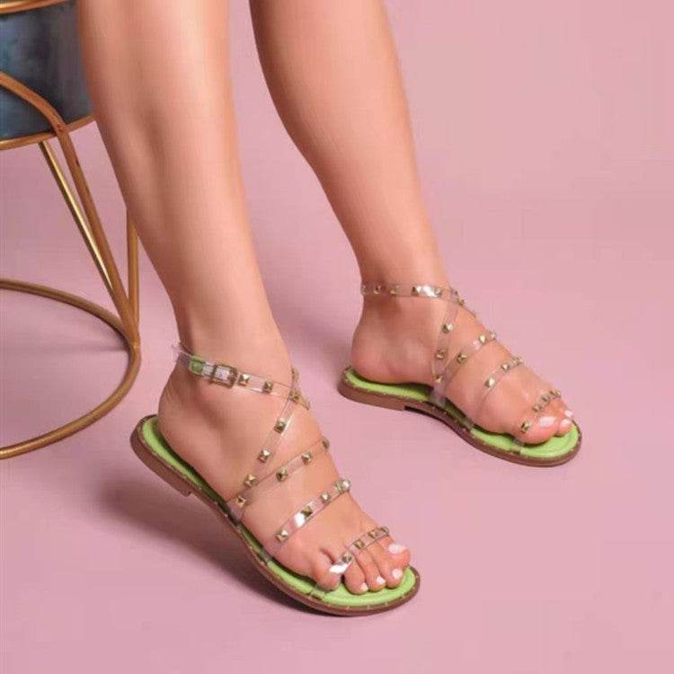 Sandales à ceinture transparentes - Style & confort