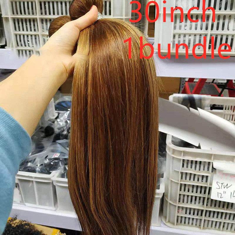 Highlight bundles with closure straight brazilian human hair - Style & confort