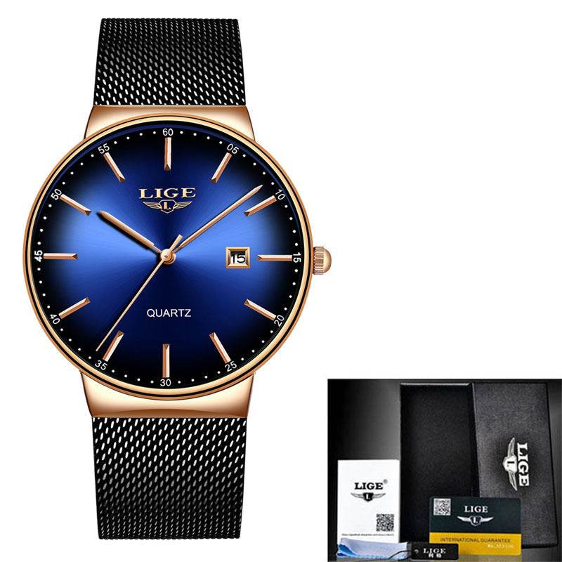 Montre multifonction étanche avec bracelet en maille - Style & confort