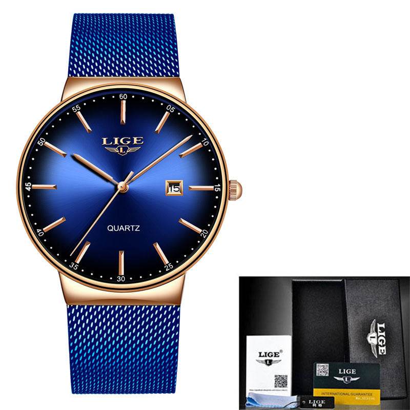 Montre multifonction étanche avec bracelet en maille - Style & confort