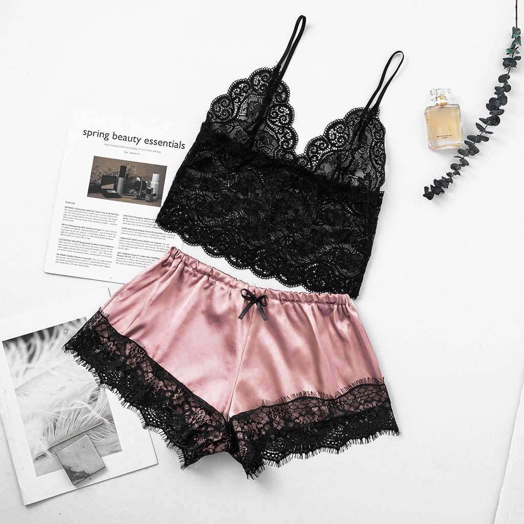 Ensemble de lingerie sexy en dentelle Midnight Charm - Style & confort