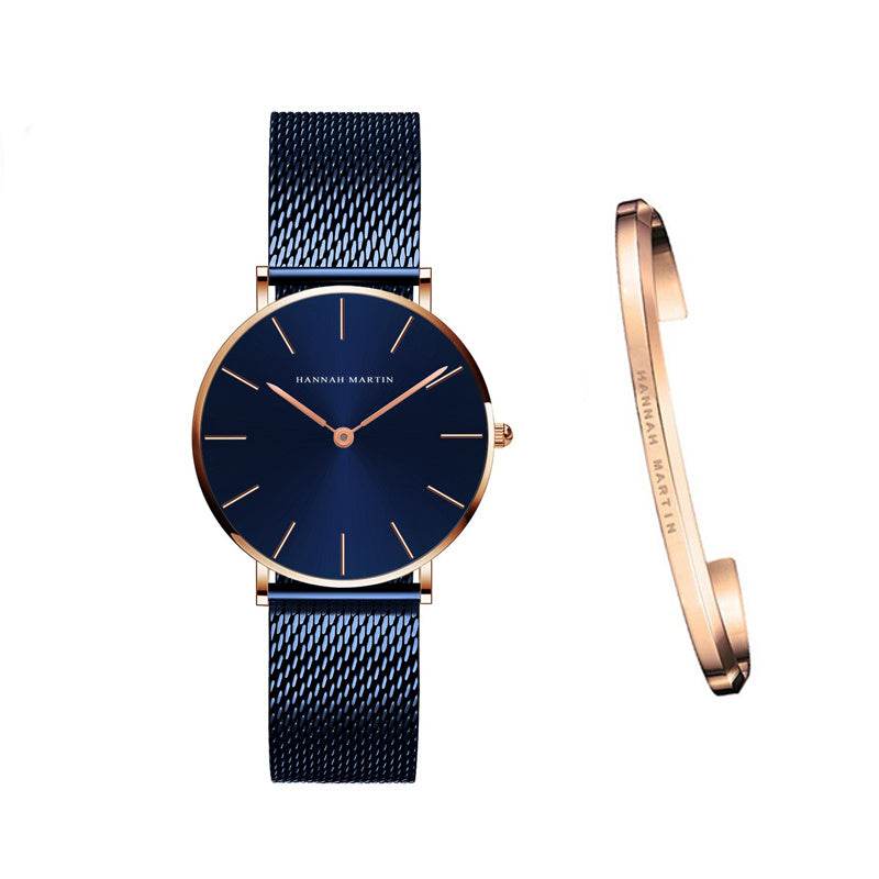 Montre à quartz japonaise de haute qualité 36 mm Hannah Martin - Style & confort