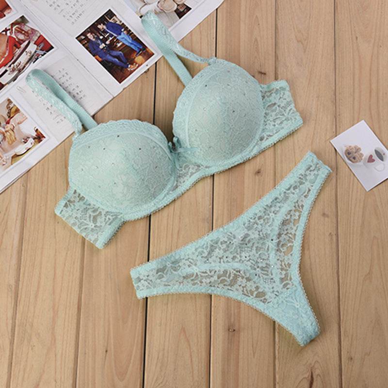 Ensemble de soutien-gorge en dentelle avec string - Style & confort