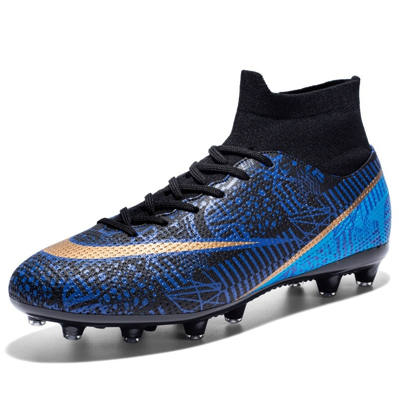 Nouvelles chaussures de football montantes respirantes pour terrain sec