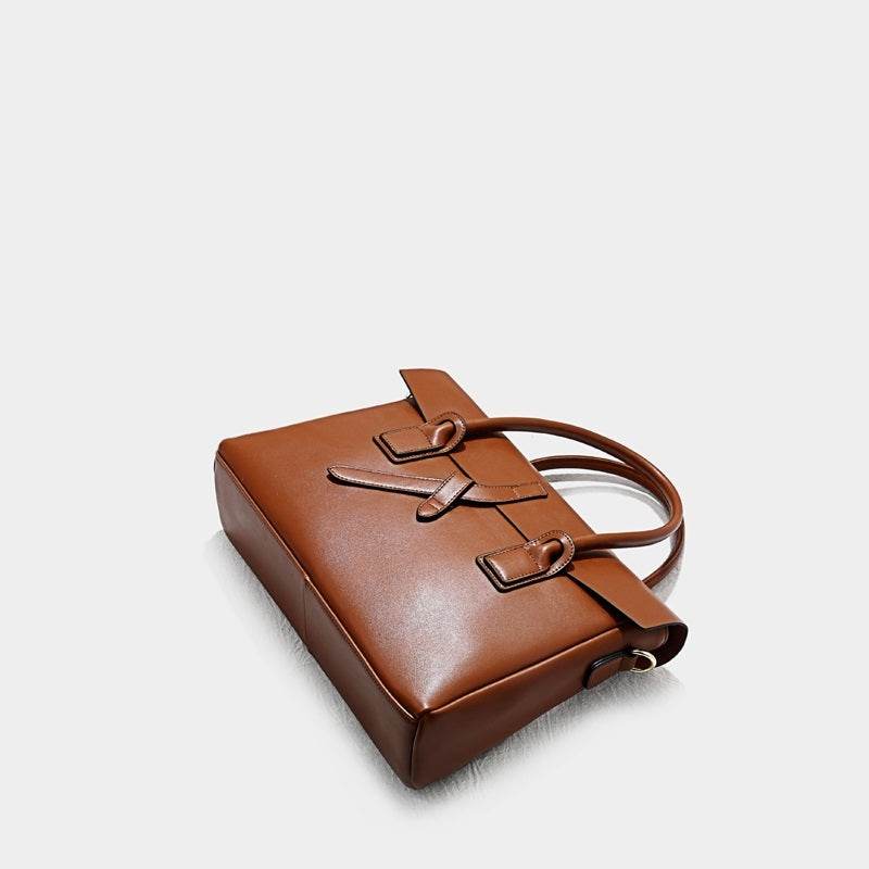 Mallette en vrai cuir pour ordinateur, porte-documents A4 - Style & confort
