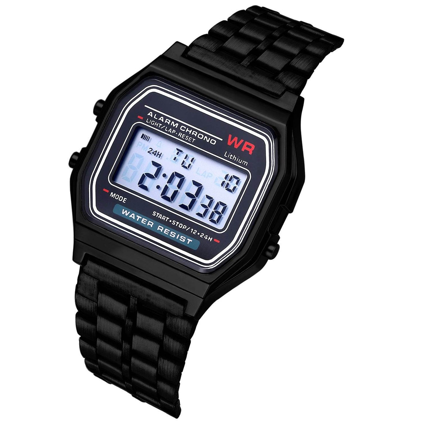 Montre électronique à bracelet en acier - Style & confort
