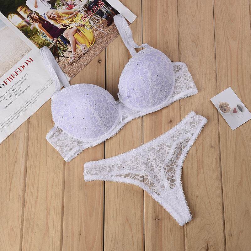 Ensemble de soutien-gorge en dentelle avec string - Style & confort
