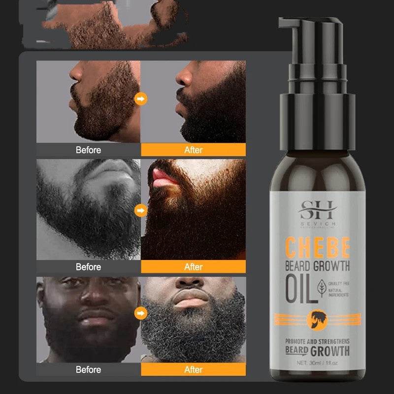 Huile de croissance de barbe naturelle pour hommes - Style & confort