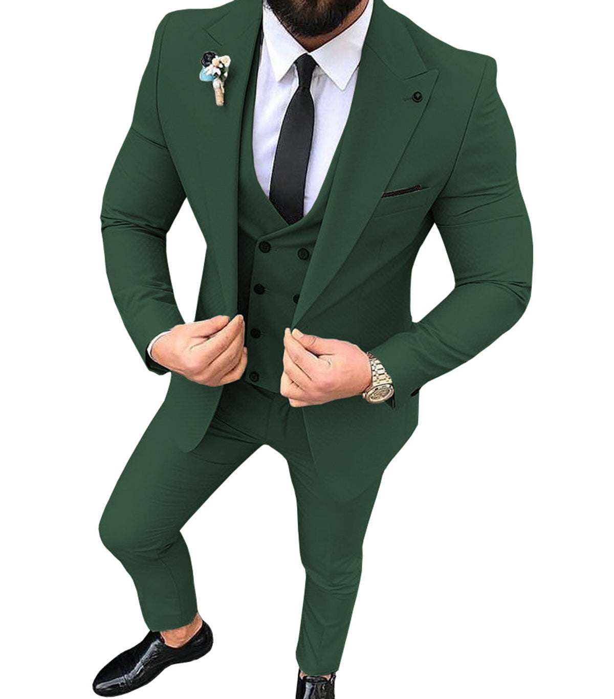 Costume d'affaires slim fit à col de costume pour homme