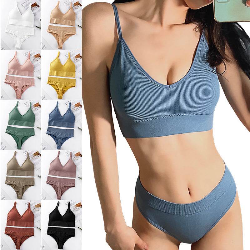 Ensemble culotte et soutien-gorge sans anneau en acier - Style & confort