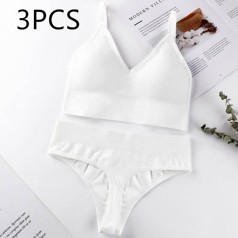 Ensemble culotte et soutien-gorge sans anneau en acier - Style & confort