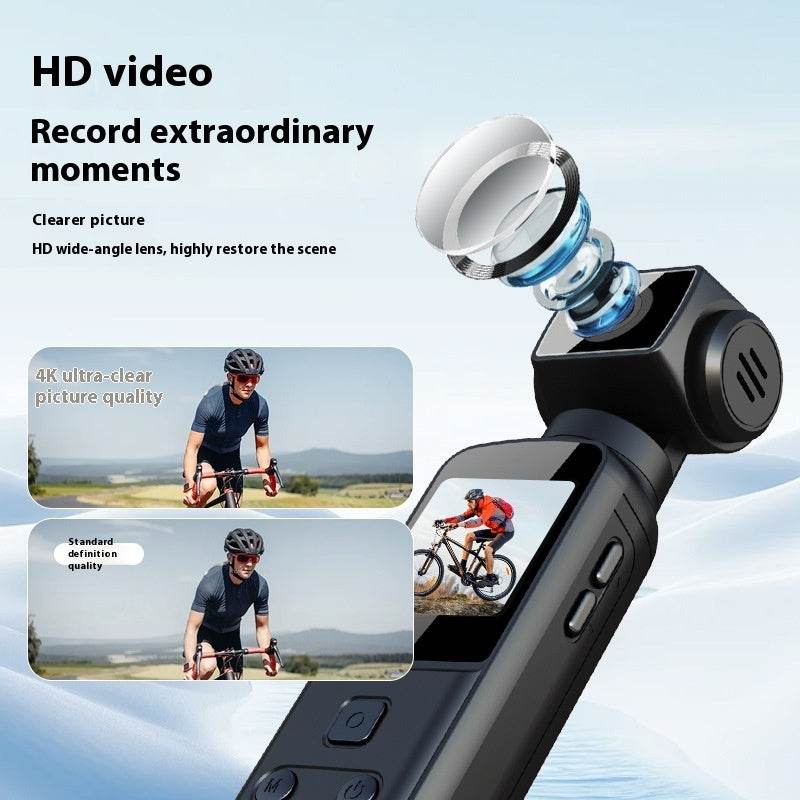 Mini caméra de sport de poche anti-secousses 4K HD - Style & confort