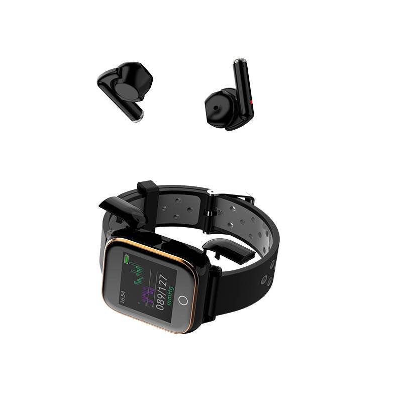 Montre intelligente 2-en-1 avec écouteurs BT 5.0 - Style & confort