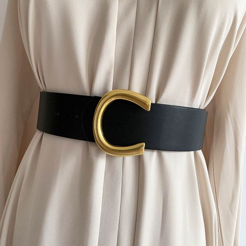Ceinture large noire pour femme - Style & confort