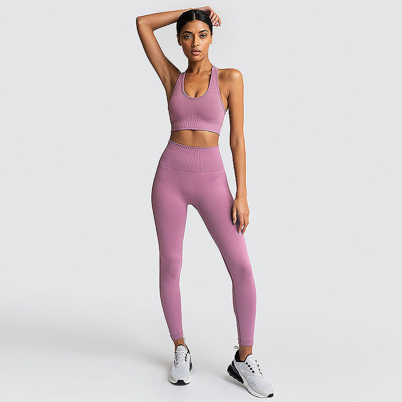 Combinaison de yoga tricotée sans coutures pour femme, effet liftant des hanches
