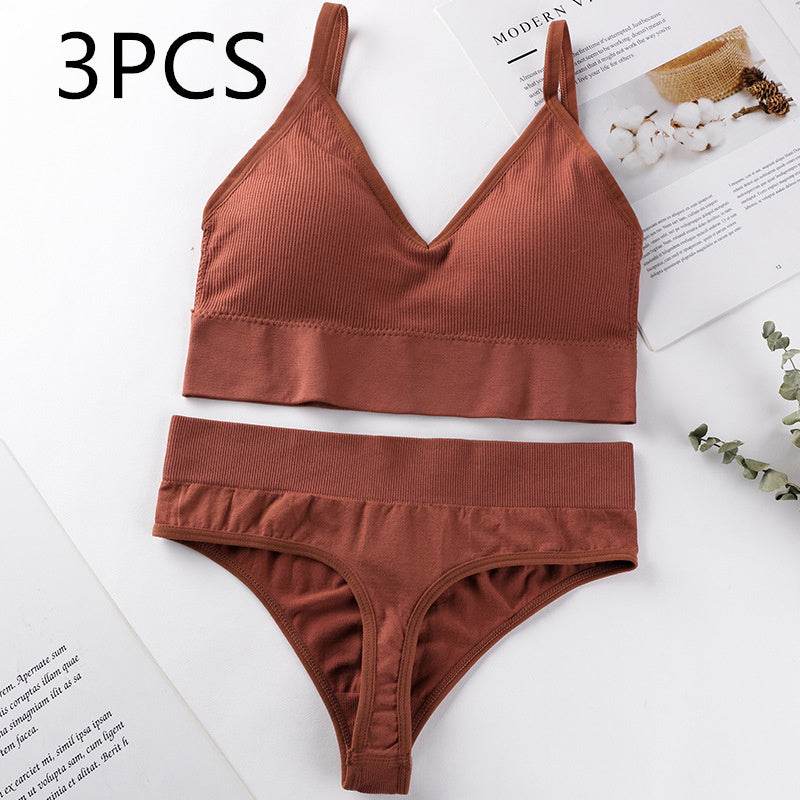 Ensemble culotte et soutien-gorge sans anneau en acier - Style & confort