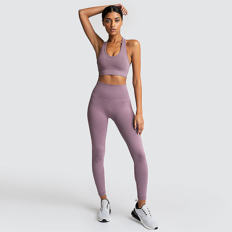 Combinaison de yoga tricotée sans coutures pour femme, effet liftant des hanches