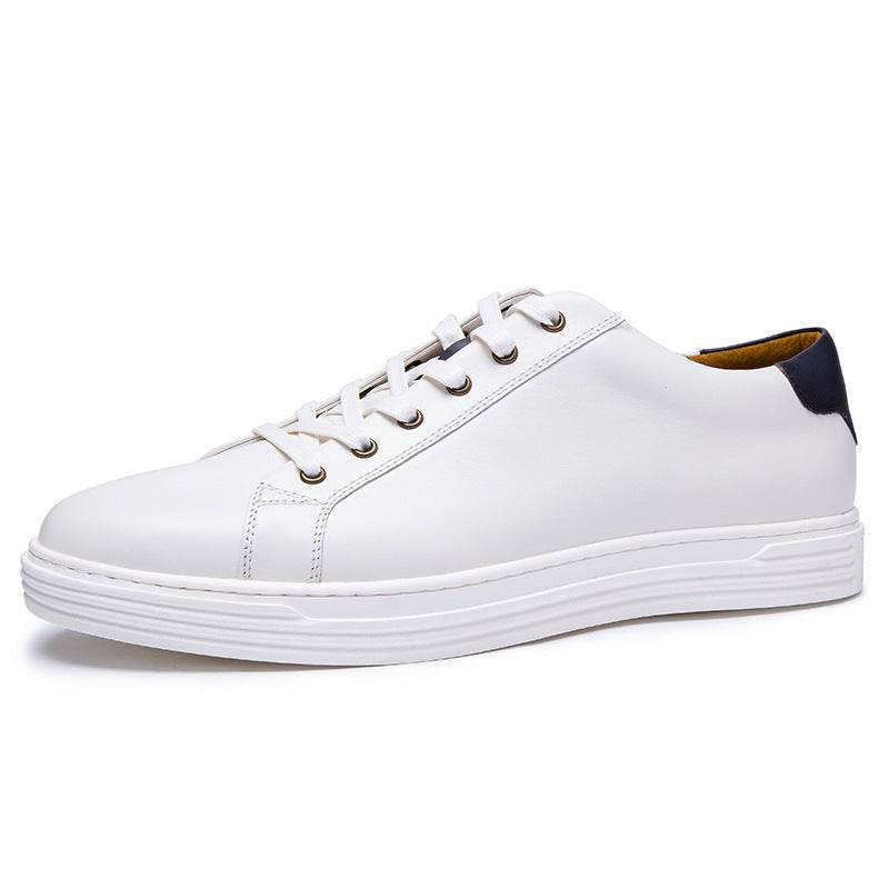 Chaussures de sport pour hommes en cuir blanc - Style & confort