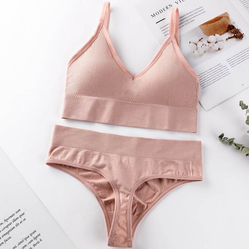Ensemble culotte et soutien-gorge sans anneau en acier - Style & confort