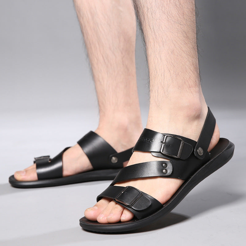 Sandales et pantoufles en cuir pour hommes
