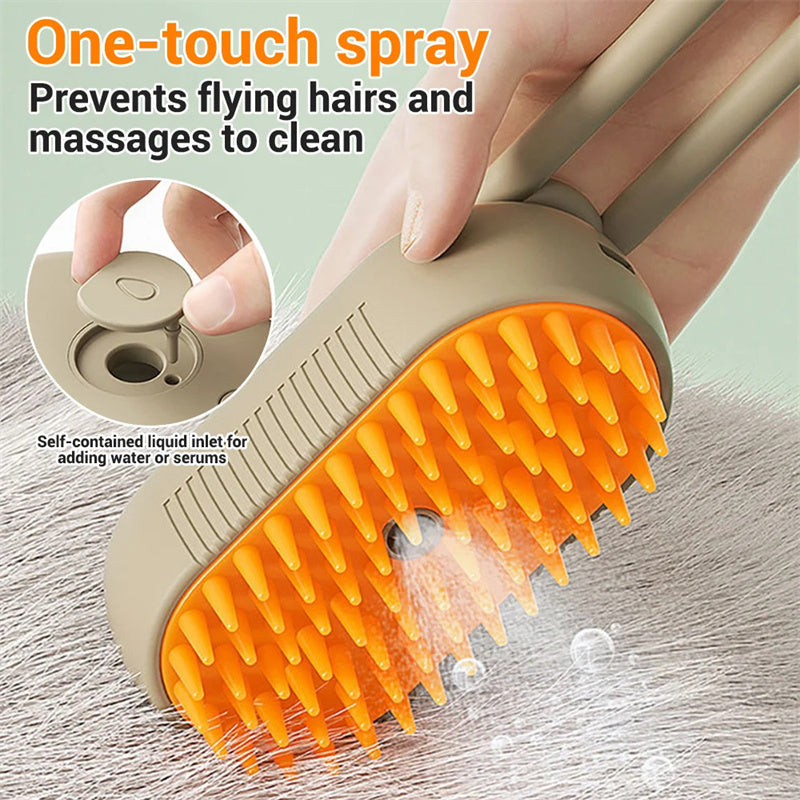 Brosse à vapeur 3 en 1, toilettage pour animaux de compagnie