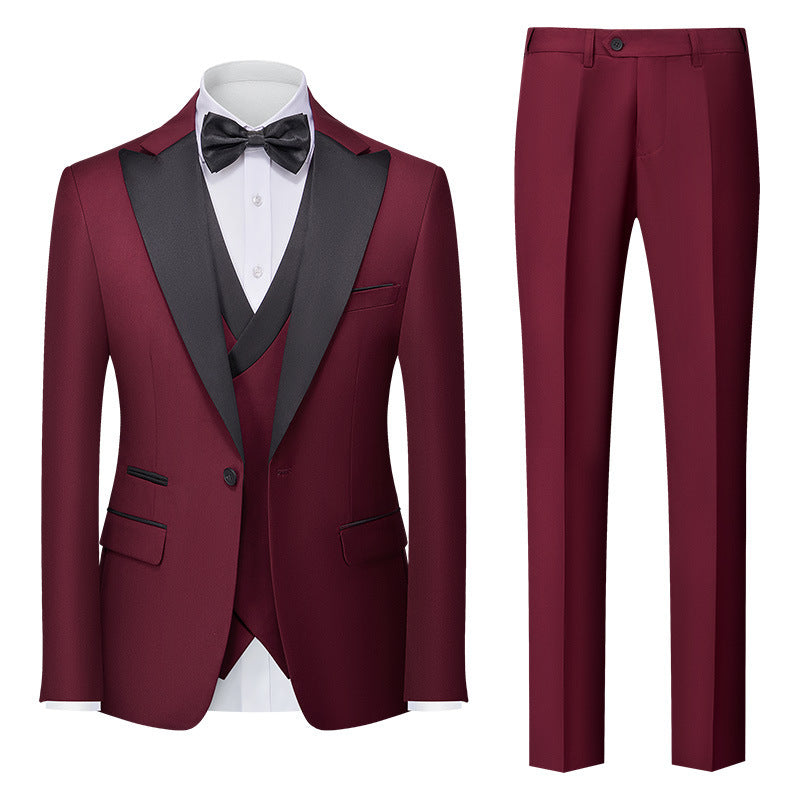 Nouveau costume trois pièces pour homme, style coréen, coupe ajustée