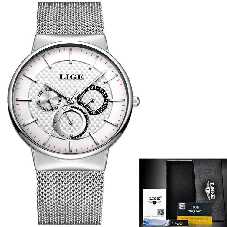 Montre à quartz ultra-mince à 6 broches - Style & confort
