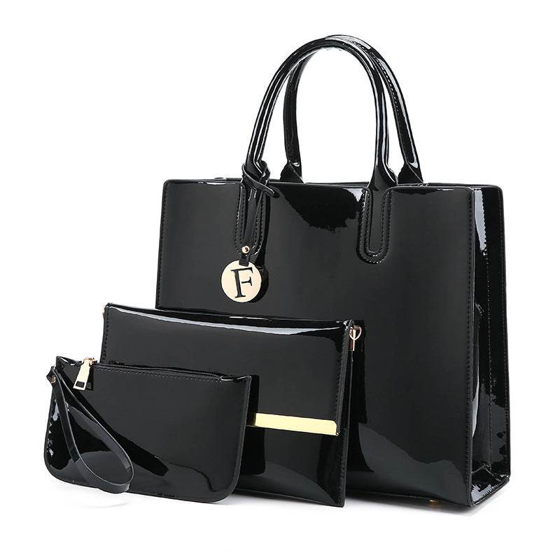 Sac à main en cuir verni brillant - Style & confort
