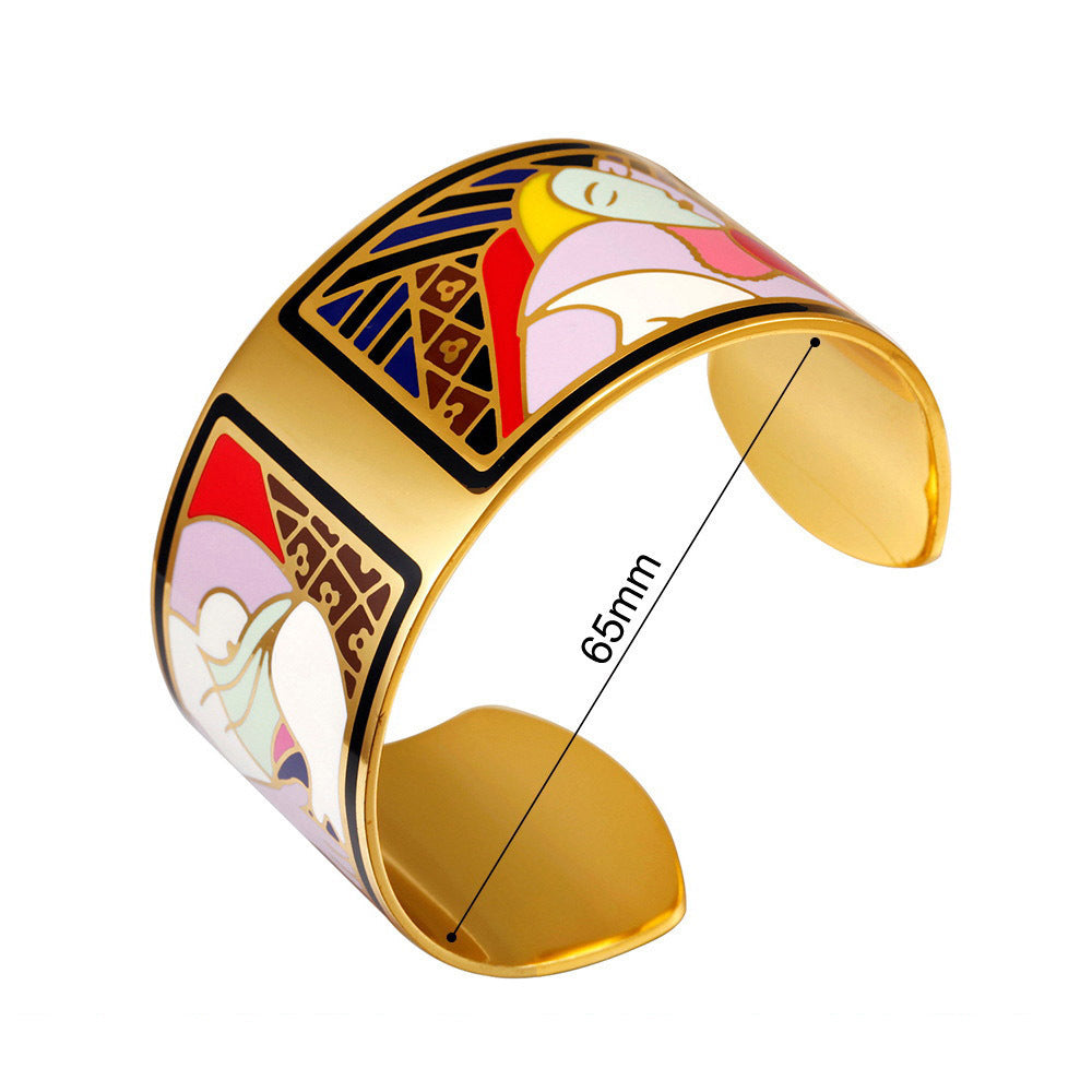 European and American style women's enamel bracelet
